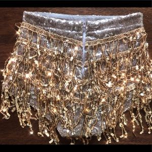 Festival Costume Flapper sequin shorts
